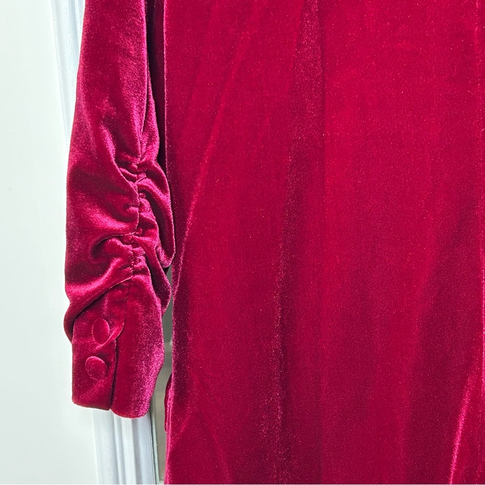 Skies Are Blue Deep Red Velvet Blazer - Picture 9 of 12